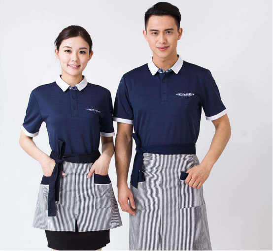 服务员工作服的定做有什么要求?(图2) 服务职工作服款式
